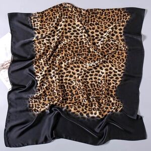Leopard Print Silk Scarf
